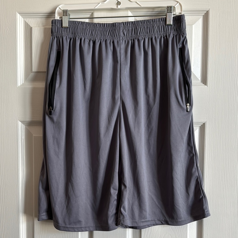 2 Pair Men's Gray and White Athletic Shorts